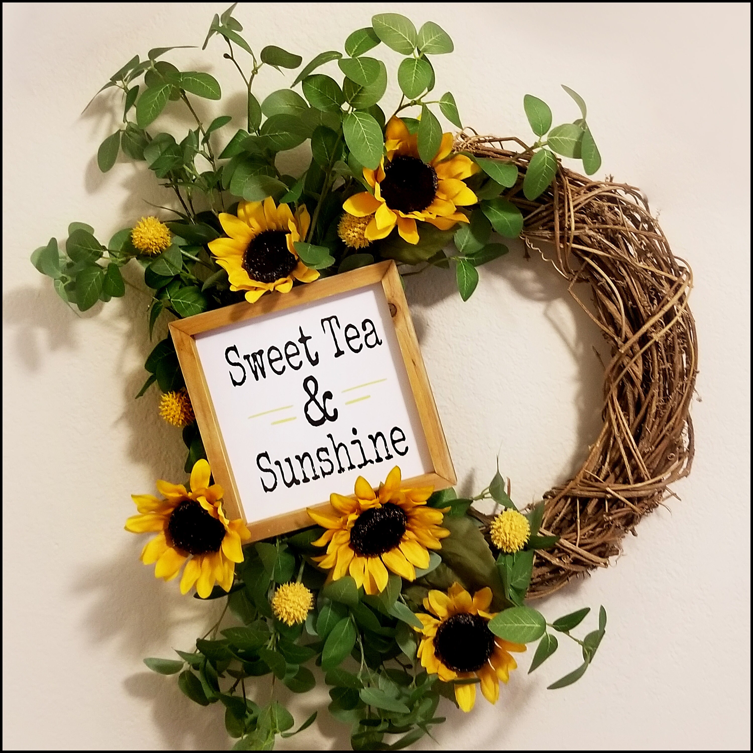 Front Door Wreath Sunflowers Summer Wreath for Front Door Custom Door ...