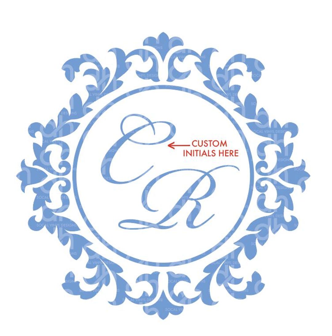 Wedding Monogram SVG, Custom Wedding Logo, Initial Monogram Design ...