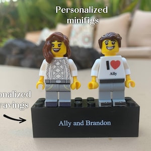 minifig personnalisé couple | Ensemble de minifigurines Lego personnalisées pour couple | Cadeau pour lui ou elle | Cadeau pour couple | Cadeau d'anniversaire