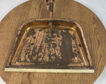 Vtg Handy Helper Copper Color Dust Pan J. V. Reed USA Metal Retro Décor Dustpan