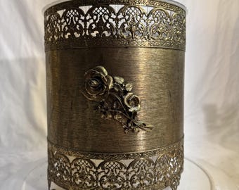 Vintage Brass Trash Can Cover By Style Built New York