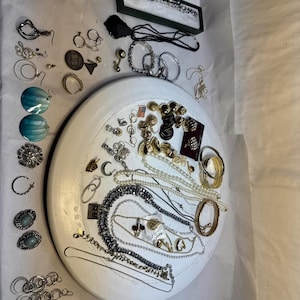 Lot of Estate Sale jewelry. Necklaces ,earrings, bracelets, And Pins.