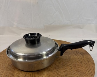 Chef's Ware Townecraft T304 Sauce Pan Frying Skillet 9” Stainless Steel With Lid