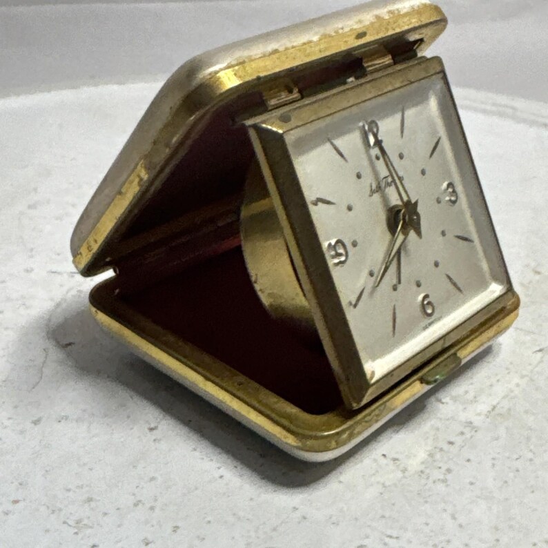 Vintage Seth Thomas Folding Travel Wind up Alarm Clock Germany MCM ...