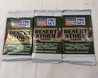 1991 Desert Storm Pro Set Trading 3 X Pack New Unopened