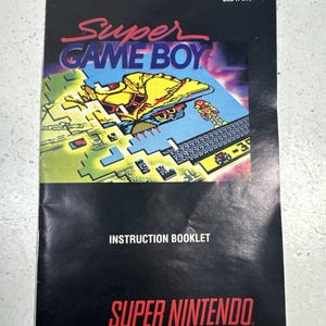 Super Game Boy Manual Only Authentic Super Nintendo Snes Instruction Booklet