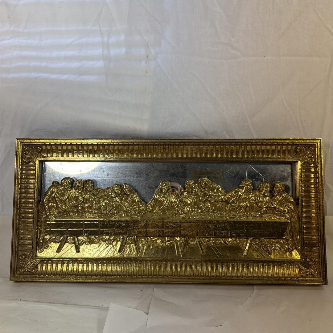 Vintage Homco Last Supper Mirror, Wall Hanging, Plastic, Gold Tone - Etsy