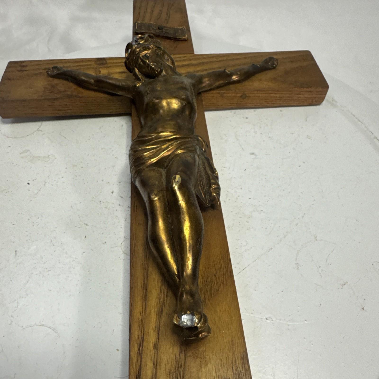 ヴィンテージオーク材 17インチ INRI 十字架 - Etsy 日本