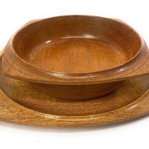 Vintage Handmade Wooden Bowl Kitchen Wood Small Plate By Garnett