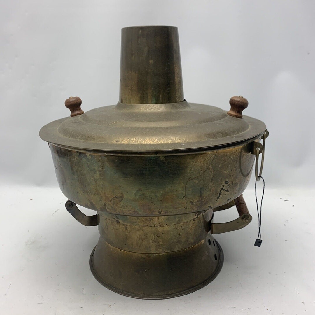 Vintage Brass Mongolian Asian Chinese Hong Kong Steamer Fire Etsy