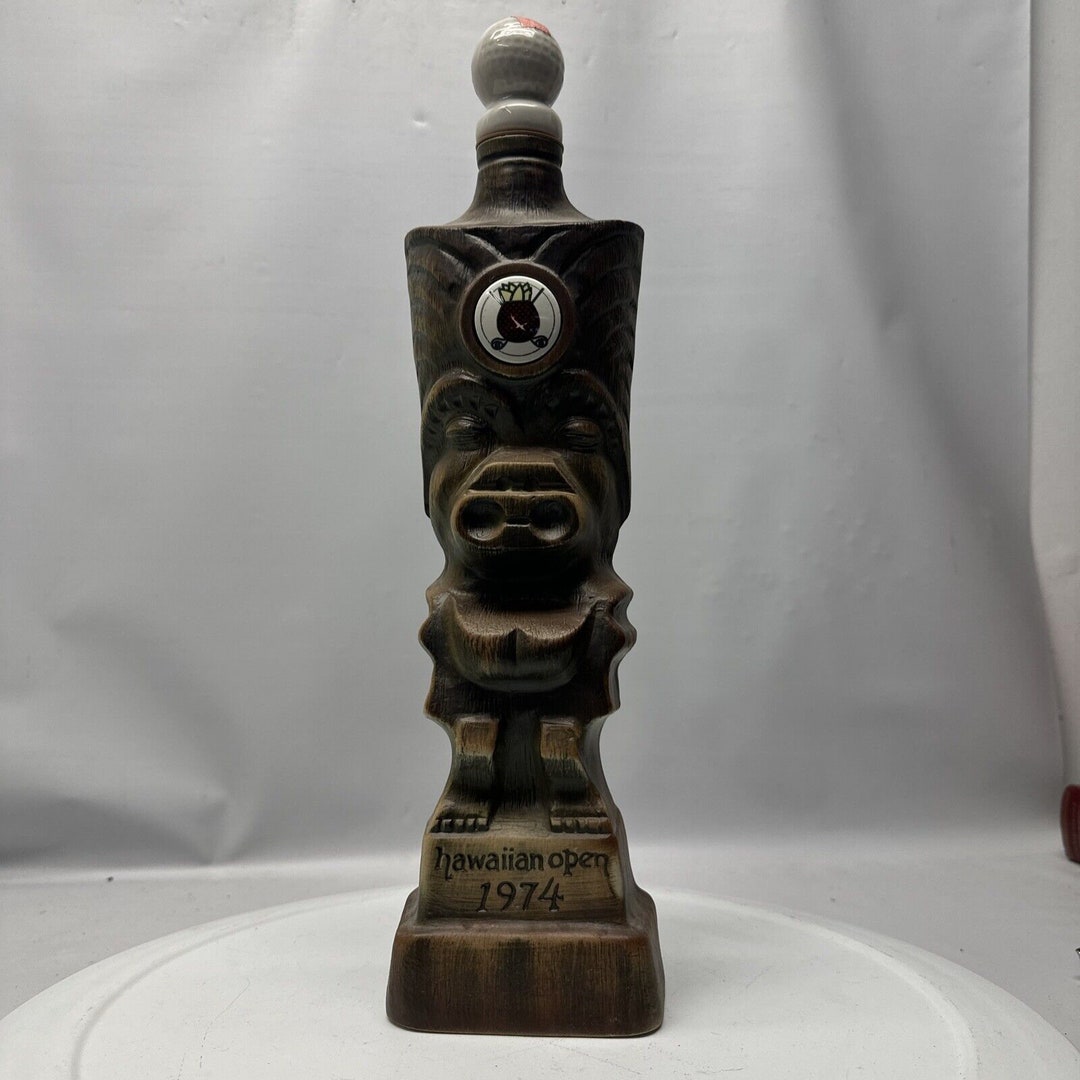 Jim Beam 1974 Hawaiian Open Tiki Pole Decanter Etsy