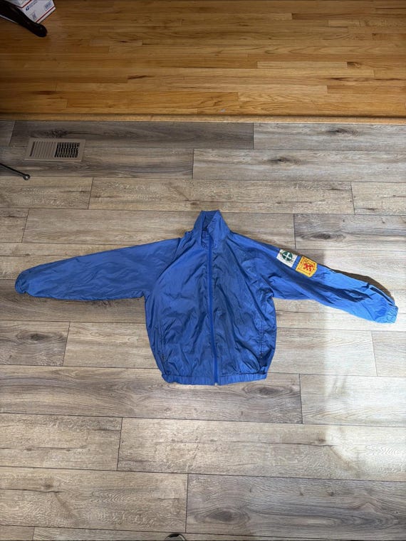 90’s Lands’ End Half Zip Nylon Jacket!! Vintage 1990s Lands End Half Zip Nylon Made in USA Windbreaker, L