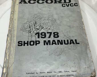 1978 Honda Accord CVCC Shop Manual Repair