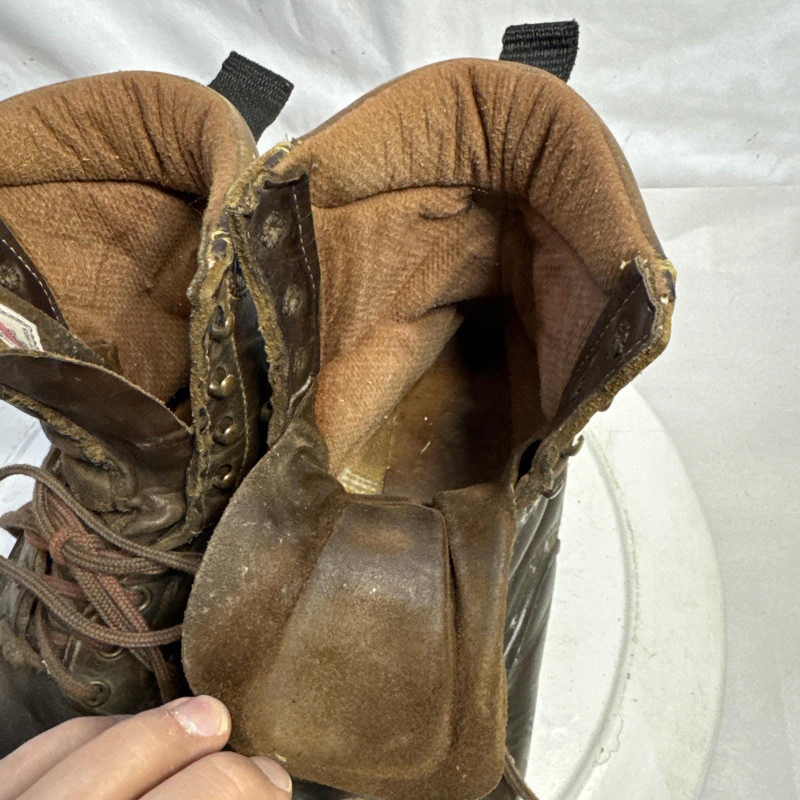 Red Wing AMERICAN Vtg BROWN LEATHER LACE UP WORK CHORE PACKER USA Boots 8.5 D Red Wing 7.5 D Vintage BROWN LEATHER LACE UP WORK CHORE  main image 3