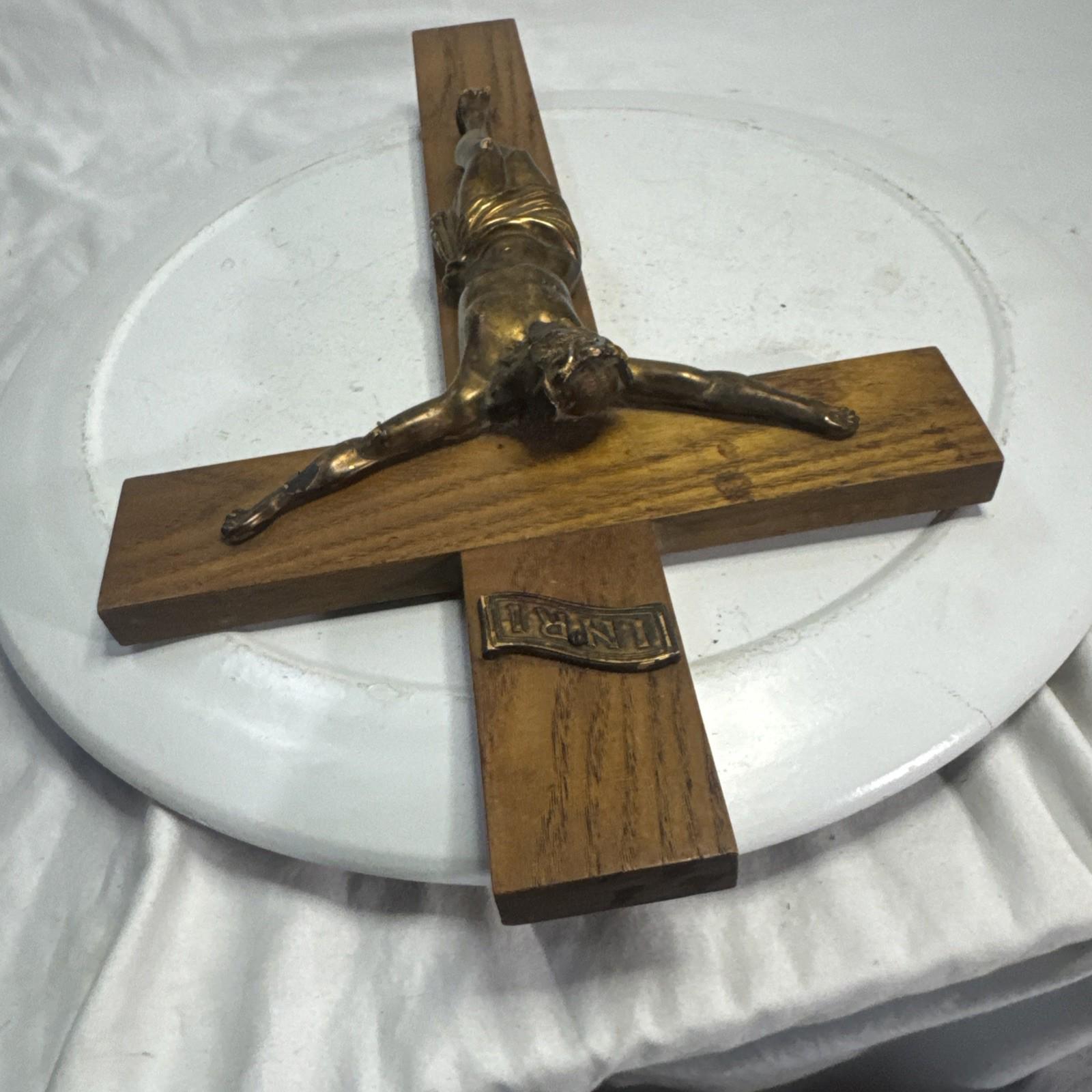 ヴィンテージオーク材 17インチ INRI 十字架 - Etsy 日本