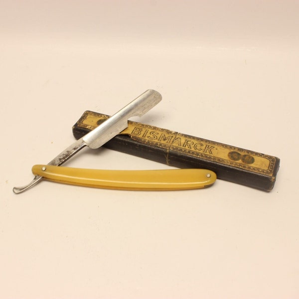 Vintage Bismarck Heinr Boker Straight Razor - Broken