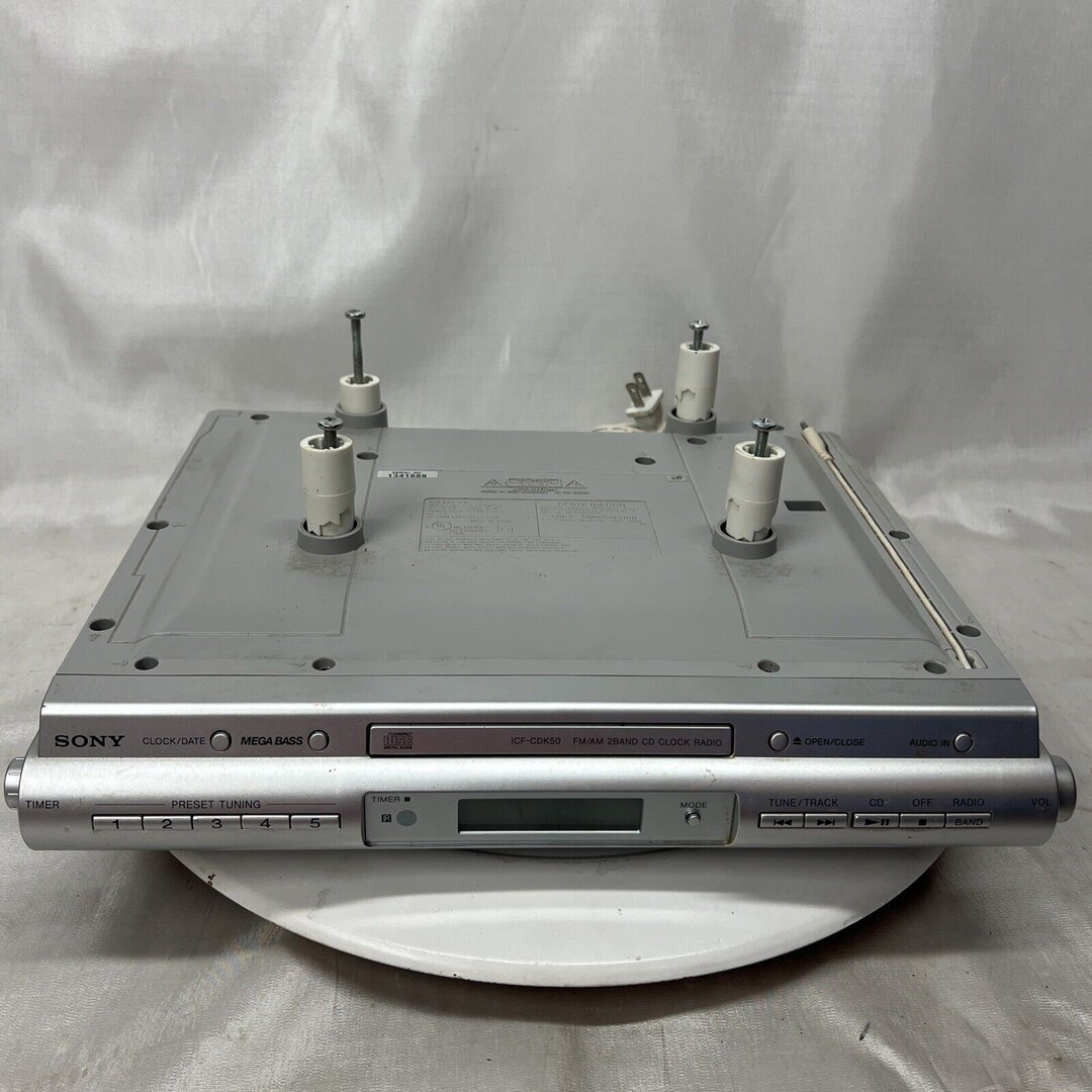 Vintage Sony Icfcdk50 Under Cd Clock Radio Am/fm Etsy