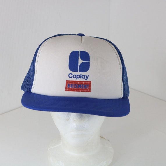 Yupoong Blue & White Retro Snapback Trucker Cap