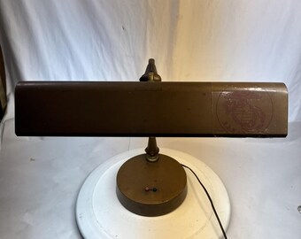 VTG verstellbarer Hals Metall Schreibtischlampe Druckknopf Licht