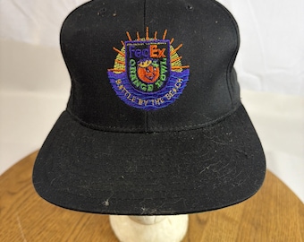 Zeldzame herenhoed 1998 oranje schaal Fedex pet-logo's College Football