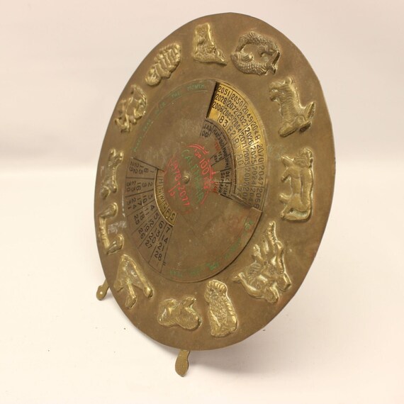 100 Year Calendar Brass/Copper Calendar On Stand for … Gem