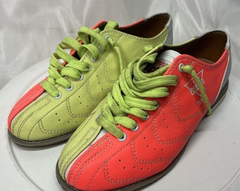 Team Cobra TCRGL neon Lace Up Bowling Shoes Size 9/10 1/2