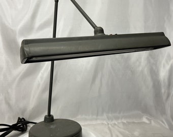 Vintage Drafting Lamp Desk Task Shop Industrial Gray Fluorescent Swivelier lamp