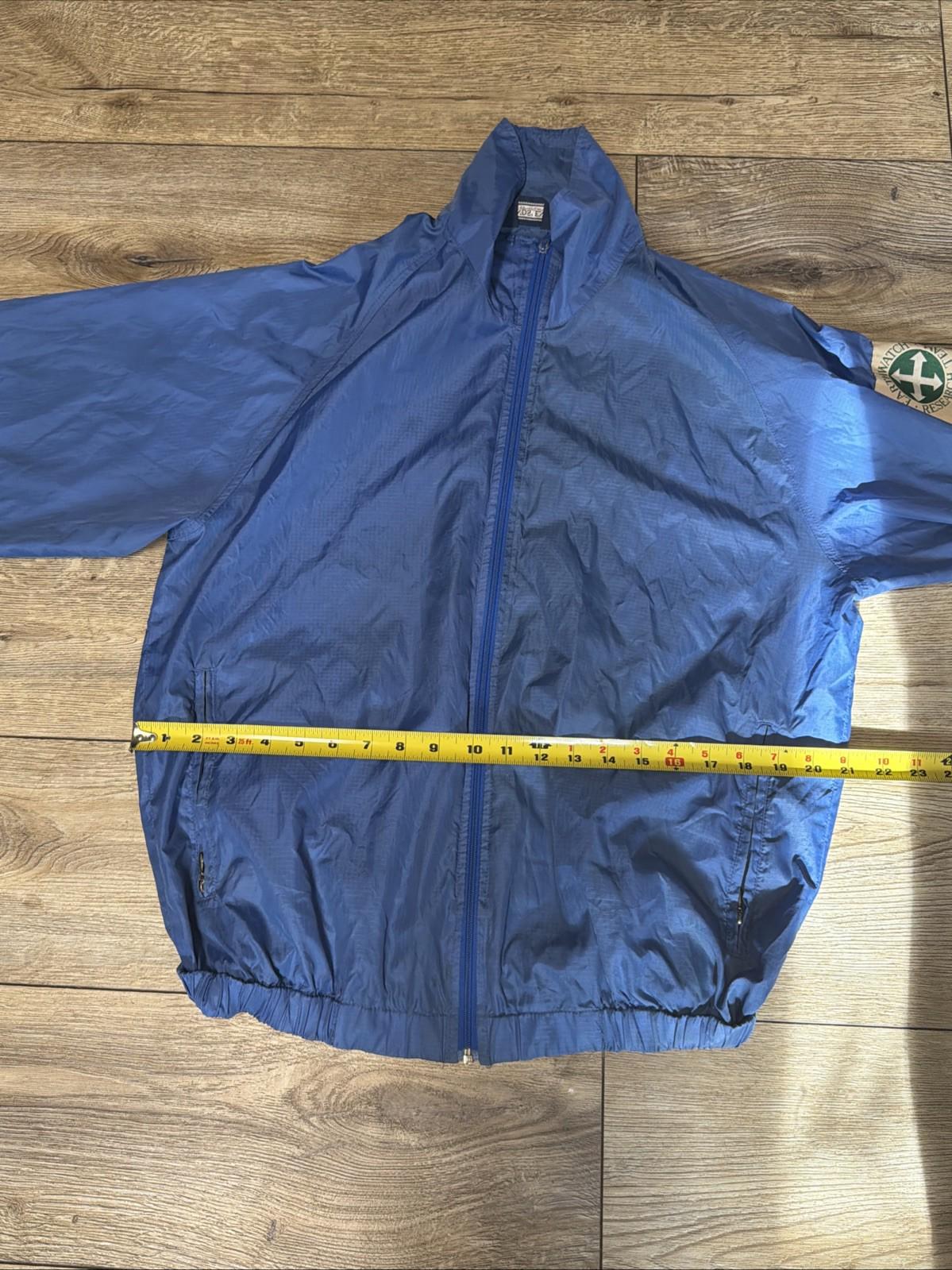 Vintage 1990s Lands End Half Zip Nylon Made in USA Windbreaker, L