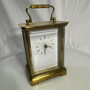 Tiffany & Co Brass Carriage Table/Desk Clock Germany Quartz - Levi’s Strauss Co