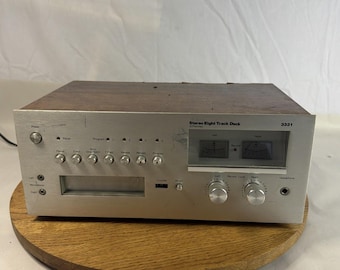 Vintage JC Penney Stereo Eight Track Deck Powers On ( For Parts Only)