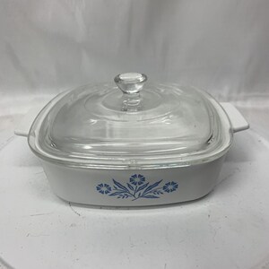 Corning Ware Vintage Blue Cornflower 1-Quart Casserole Dish A-1-B With Lid