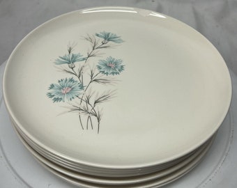 Vintage Set of 8 Taylor Smith Taylor BOUTONNIERE Dinner Plates