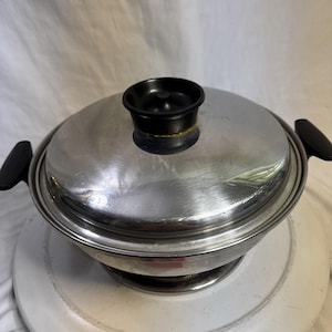 Vintage Chef&#39;s Ware Model 600 Table Chef 11&quot; Electric Skillet Pan & Lid Works