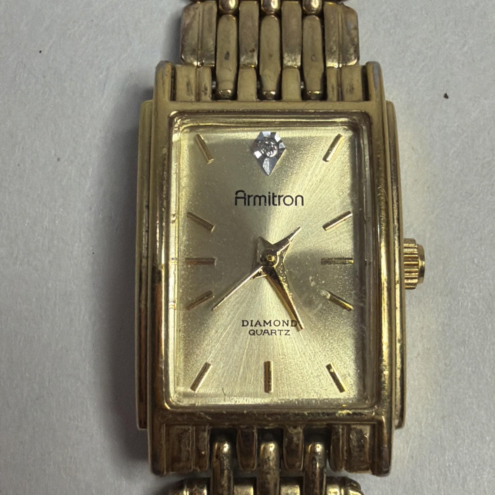 Women Armitron Diamond Quartz WR Analog 16mm Dial Watch (G993) \