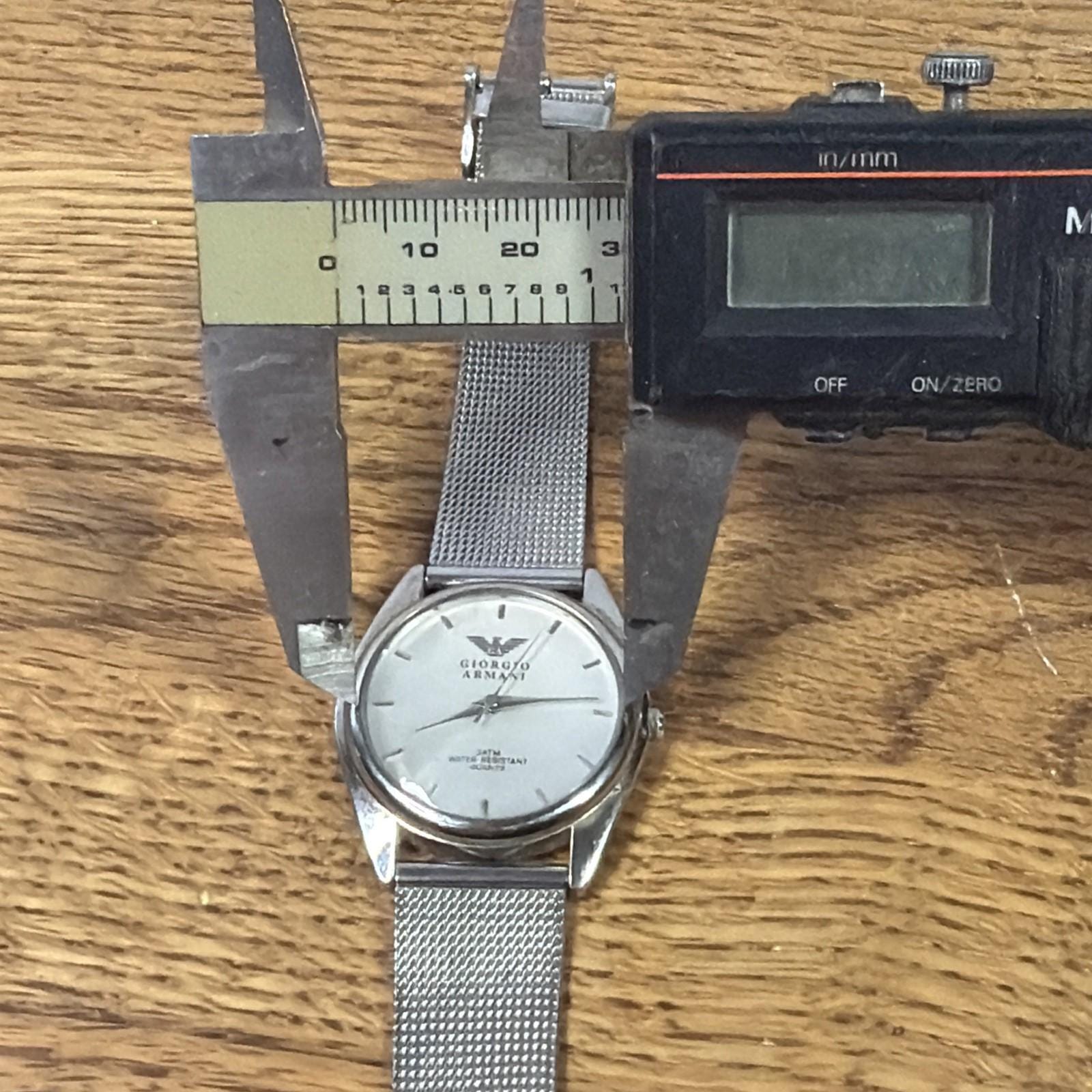 Vintage Giorgio Armani Silver and White Stainless Steel Watch - Etsy