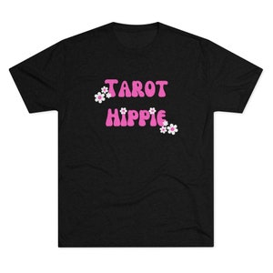 Tarot Hippie Unisex Tri-Blend Crew Tee - Tarot T Shirts | Cute Tarot Shirt