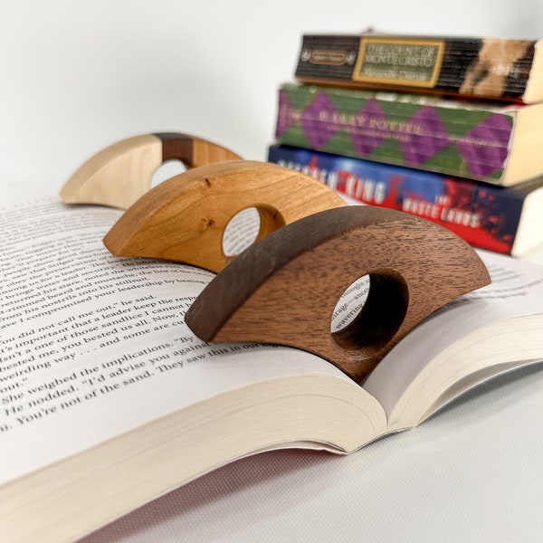 Bookie the Book Holder | Wood Thumb Book Page Holder | Book Accessory