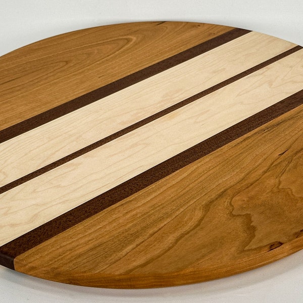 Round Maple Serving Tray Etsy