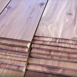 Aromatic Eastern Red Cedar Boards (Eastern Juniper) - Various Thicknesses, Widths, and Lengths - Kiln Dried, Planed, Flattened, and Squared