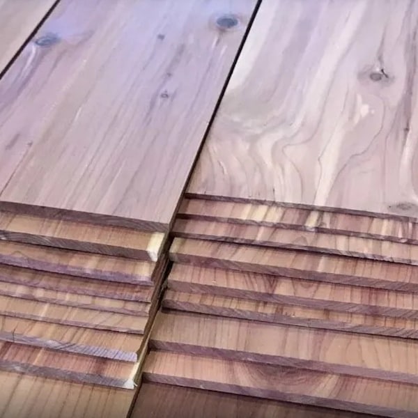 Aromatic Eastern Red Cedar Boards (Eastern Juniper) - Various Thicknesses, Widths, and Lengths - Kiln Dried, Planed, Flattened, and Squared