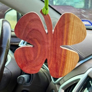 Air Freshener for Car or Closets - Aromatic Cedar - St. Patrick’s Day Clover - Pre-soaked in 100% Pure Cedar Oil - 2ml Cedar Oil Included