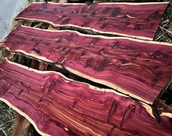 Aromatic Eastern Red Cedar Slabs - Various Thicknesses, Widths, and Lengths - Kiln Dried, Planed, Flattened