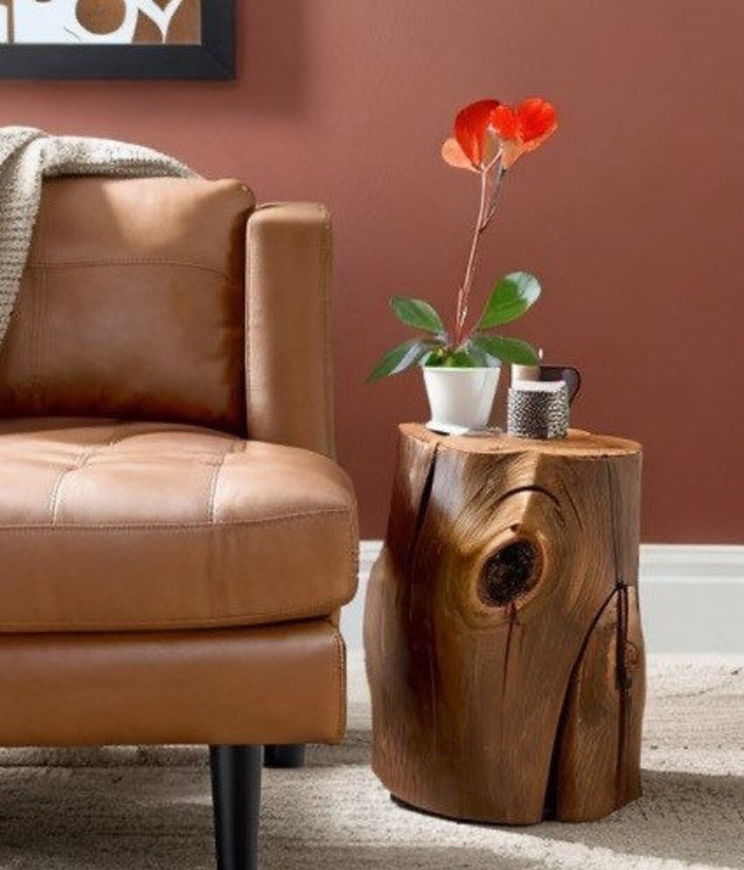 Cedar Stump End Table / Nightstand / 1618 Diameter / Etsy