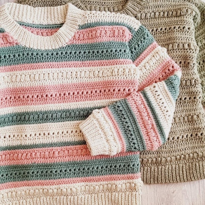 Oversize Pullover Häkelanleitung: Boho Texture Design (PDF mit Video Anleitungen) Nativo Pullover Bild 8