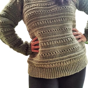 Nativo Crochet Sweater Pattern, Women's oversize sweater pattern with PDF in English and Spanish by Stephanie Tejidos