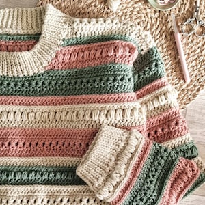 Oversize Pullover Häkelanleitung: Boho Texture Design (PDF mit Video Anleitungen) Nativo Pullover Bild 6
