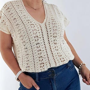Ivy Top Crochet Pattern | PDF with video - Step by Step and tutorials | Women&#39;s crop top crochet summer | PDF in English + Español
