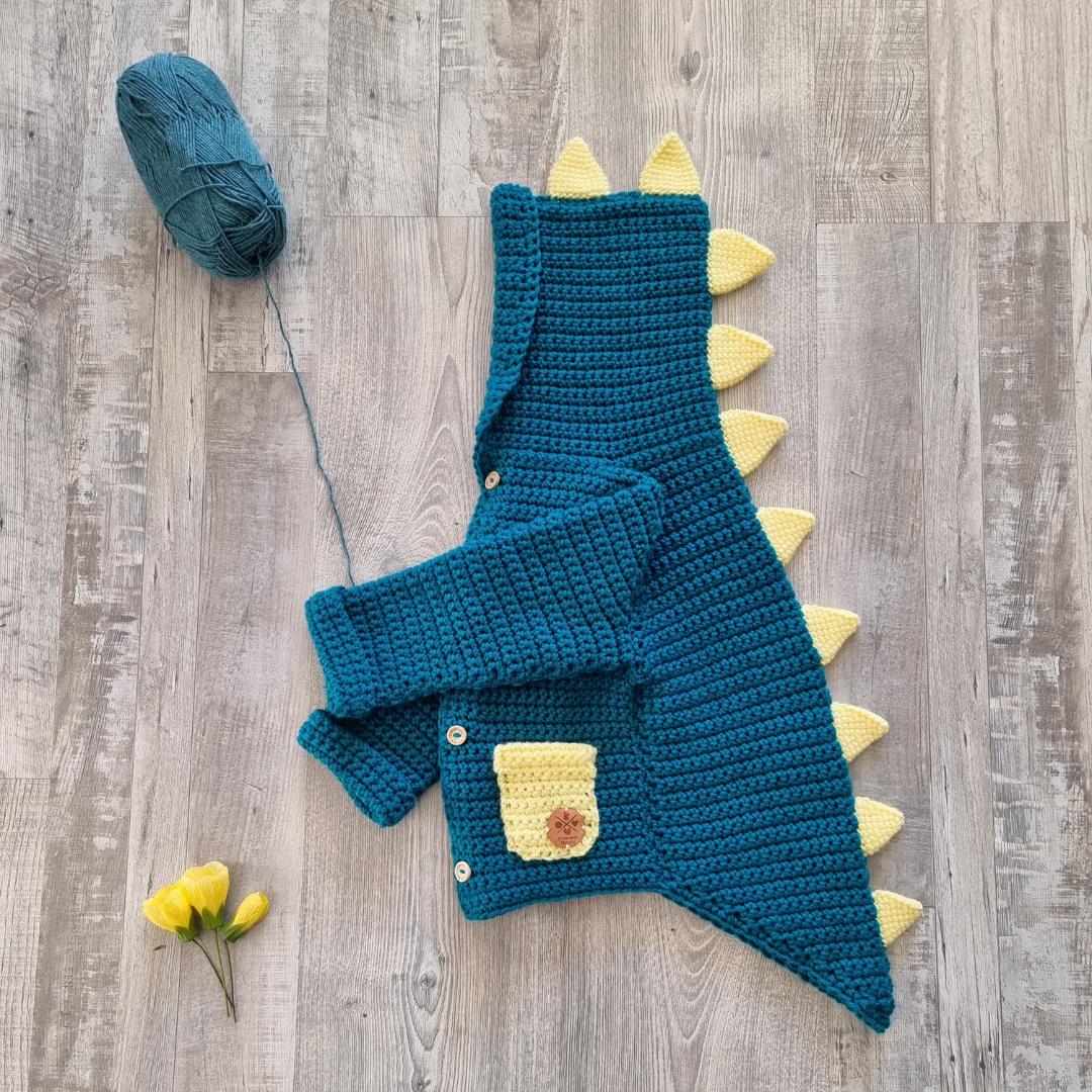 Dinosaur Cardigan - Etsy