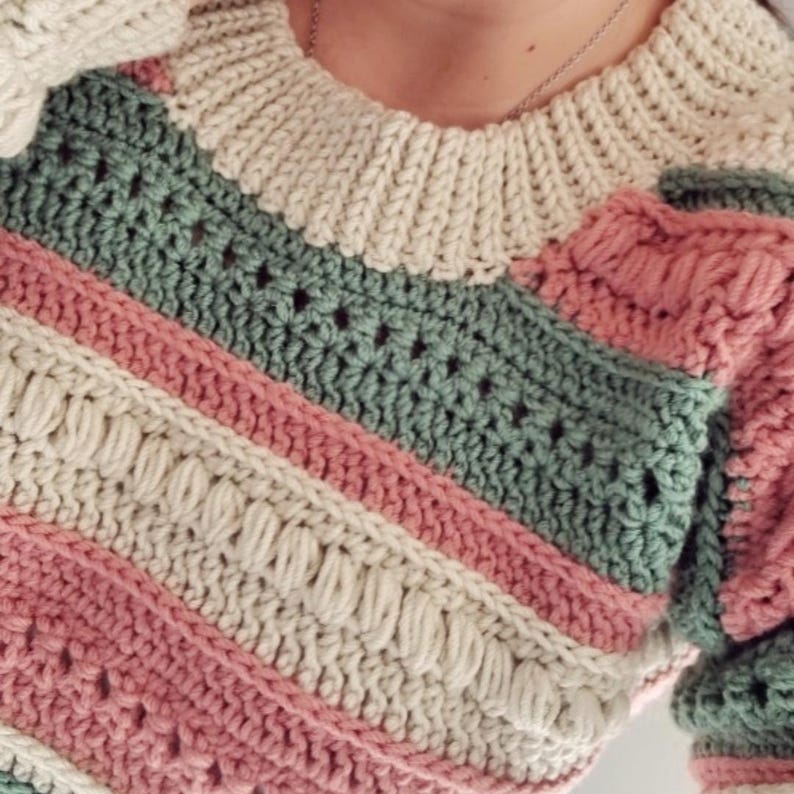 Nativo Crochet Sweater Pattern, Women's oversize sweater pattern with PDF in English and Spanish by Stephanie Tejidos