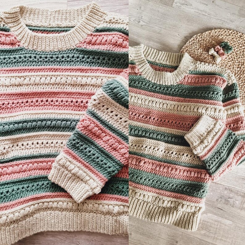 Oversize Pullover Häkelanleitung: Boho Texture Design (PDF mit Video Anleitungen) Nativo Pullover Bild 7
